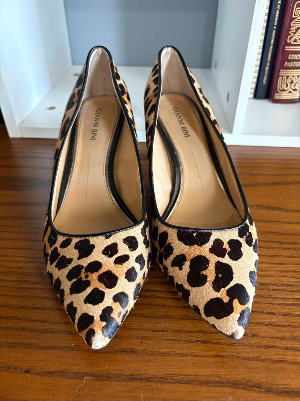 Gianni Bini Leopard-Print Pointed Toe Pumps - Brown/Black - Picture 2 of 6